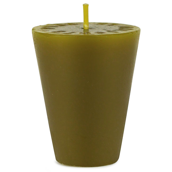 Small Olive Green Cone Candles for Sugar Mold Candle Holders Set of 4