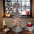 Small Lighted Natural Tin Star Christmas Tree with Colored Marbles