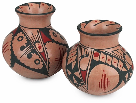 Small Mata Ortiz Southwest Pots - Set of 2