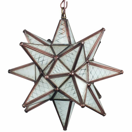 Small Maya Frosted Glass Star Pendant Lamp