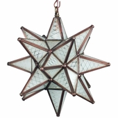 Small Maya Frosted Glass Star Pendant Lamp