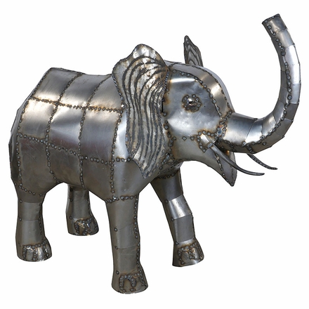 Small Metal Baby Elephant Sculpture - 29