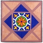 Small Mexican Iron Side Table with Talavera Tiles - 10