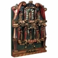 Small Mexican Retablo with Hand Carved Painted Figures
