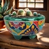 Small Mexican Talavera Footed Planter