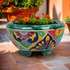 Small Mexican Talavera Footed Planter
