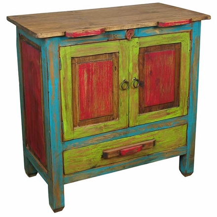 Small Multi-Colored Rustic Buffet