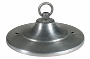 Small Natural Tin Ridged Ceiling Plate 4.5" Dia.