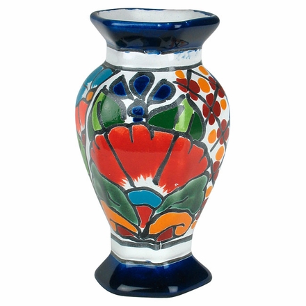 Small Octagonal Talavera Vase