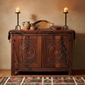 Small Old World Carved Mesquite Buffet