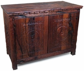 Small Old World Carved Mesquite Buffet