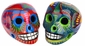 Small Painted Ceramic Sugar Skulls - Set of 2