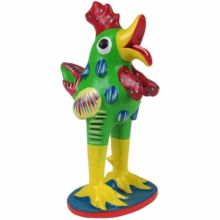 Small Painted Clay Rooster