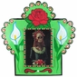 Small Painted Tin Nicho with Catrina Print