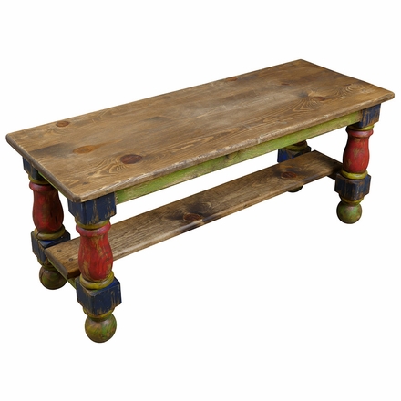 Small Painted Wood Bench or Coffee Table