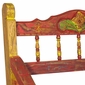 Small Painted Wood Carved Spindle Bench