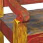Small Painted Wood Carved Spindle Bench
