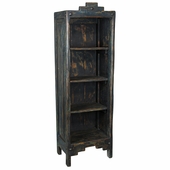 Small Painted Wood Santa Fe Bookcase - Dark