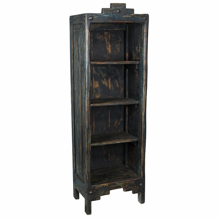 Small Painted Wood Santa Fe Bookcase - Dark