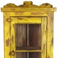 Small Painted Wood Yellow Corner Cabinet