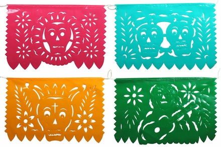 Small Plastic Picado Banners - Set of 2