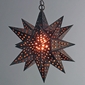 Small Punched Tin Hanging Star Fixture