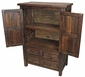 Small Reclaimed Wood Armoire - 2 Doors and 4 Drawers