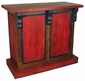 Small Red Painted Wood Bar