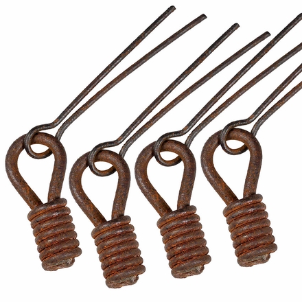 Small Rustic Iron Spiral Pulls - Pack of 4