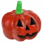 Small Rustic Painted Clay Pumpkin Jack o Lantern