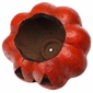 Small Rustic Painted Clay Pumpkin Jack o Lantern