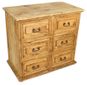 Small Rustic Pine Dresser - 6 Drawer