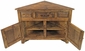Small Rustic Wood Corner Cabinet
