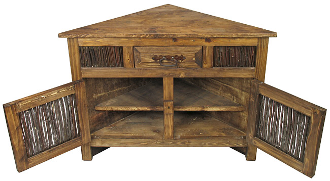 Dark wood corner cabinet best sale