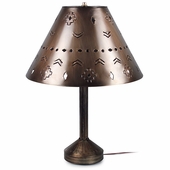 Small Southwest Punched Tin Table Lamp