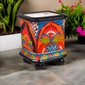 Small Talavera Ball Footed Square Planter