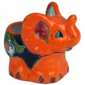 Small Talavera Elephant Flower Pot