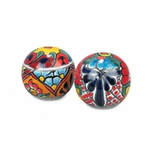 Small Talavera Garden Sphere Ornaments - Set of 2