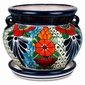 Small Talavera Handled Flower Pot