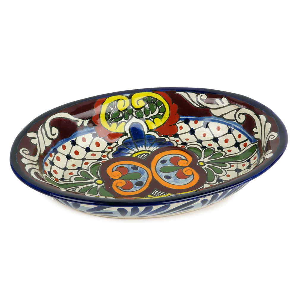 Small Talavera Oval Serving Bowl Mexican Tableware