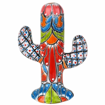 Small Talavera Saguaro Statue