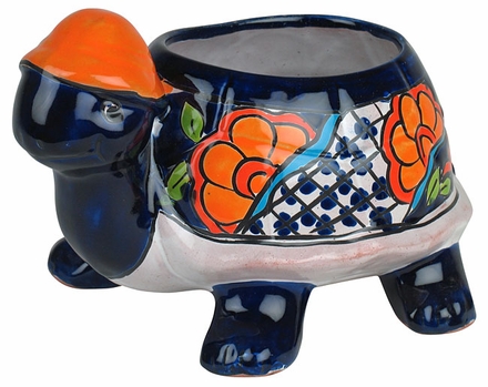 Small Talavera Turtle Flower Pot