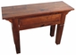 Small Tapered Leg Mesquite Sofa Table with Drawer