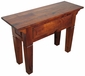 Small Tapered Leg Mesquite Sofa Table with Drawer