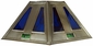 Small Tin Lamp Shade with Blue Glass