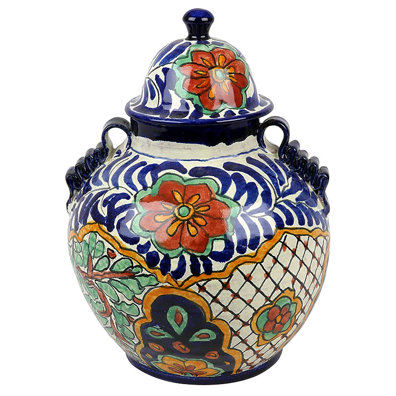 Small Traditional Talavera Ginger Jar