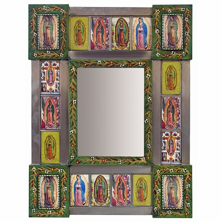 Small Virgin Folk Art Mirror