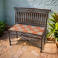 Small Wrought Iron Bench with Talavera Tiles