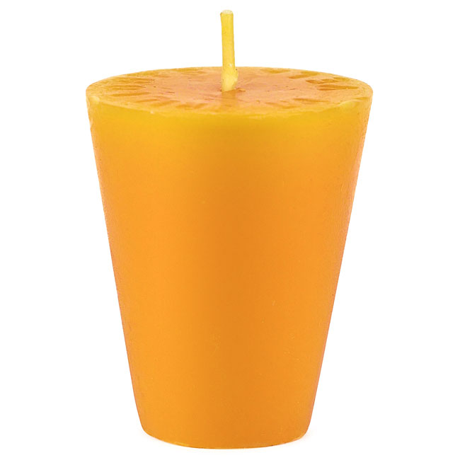 Small Yellow Cone Candles for Sugar Mold Candle Holders Set of 4