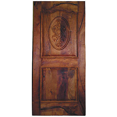 Solid Mesquite Door with Carving